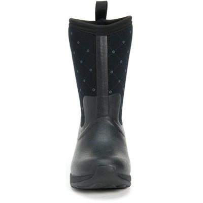 Muck Boots Arctic Weekend Pull On Wellington Boots Black Quilt 3#colour_black-quilt