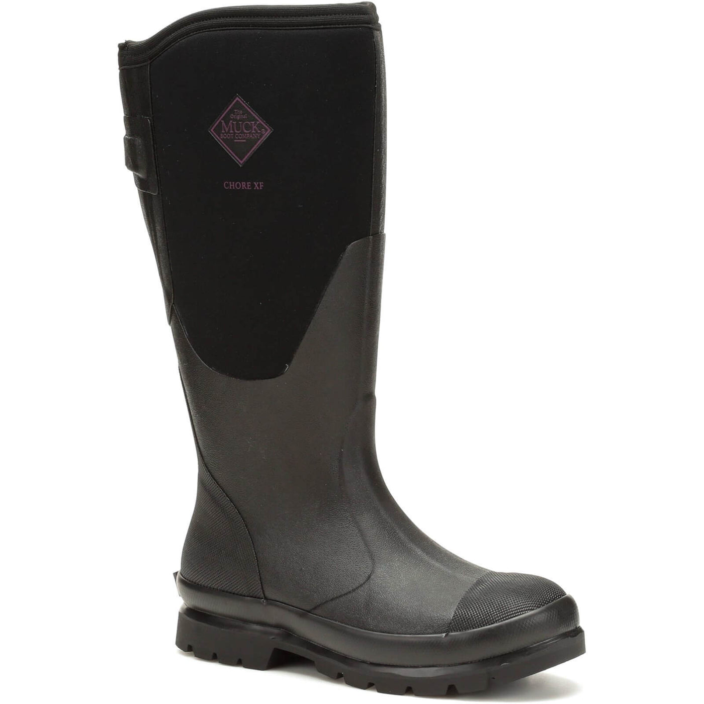 Muck Boots Chore Adjustable Slip On Tall Boots Black 1#colour_black