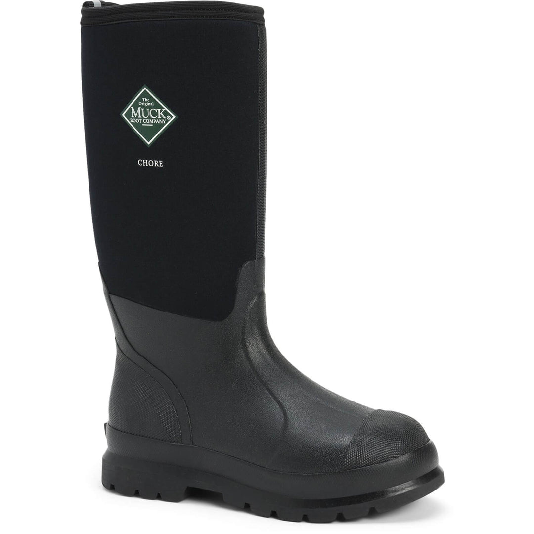 Muck Boots Chore Classic Hi Patterned Wellies Black 1#colour_black