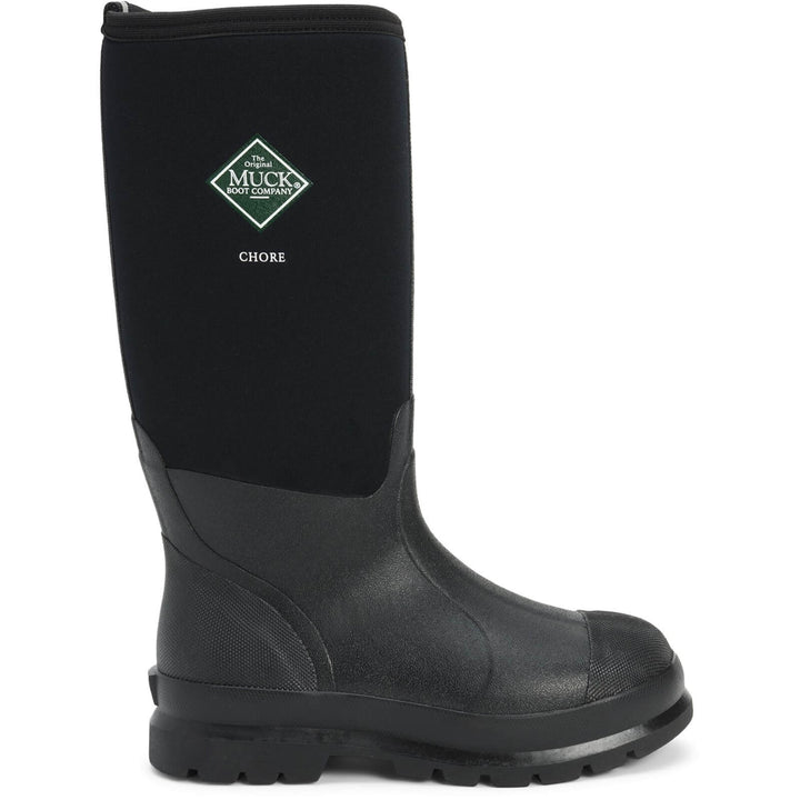 Muck Boots Chore Classic Hi Patterned Wellies Black 6#colour_black