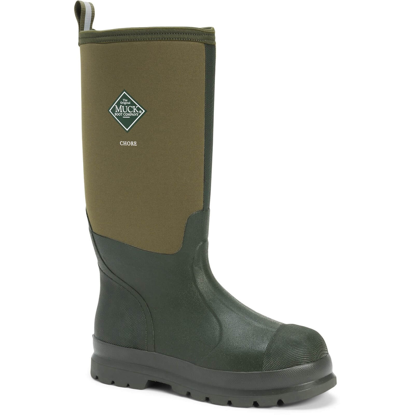 Muck Boots Chore Classic Hi Patterned Wellies Moss 1#colour_moss-army-green