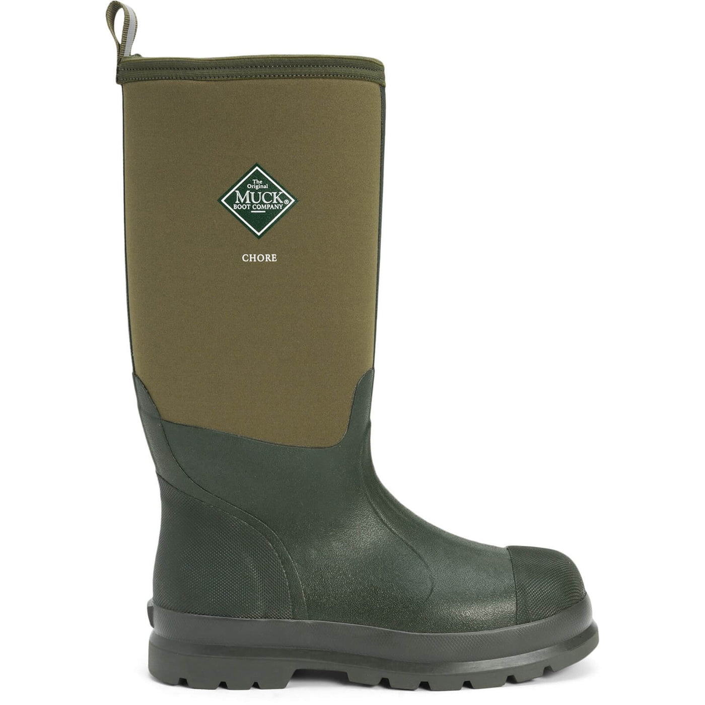 Muck Boots Chore Classic Hi Patterned Wellies Moss 6#colour_moss