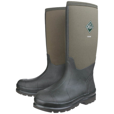 Muck Boots Chore Classic Hi Patterned Wellies Moss 7#colour_moss-army-green
