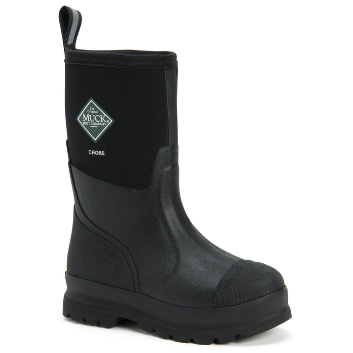 Muck Boots Chore Classic Mid Patterned Wellies Black 1#colour_black