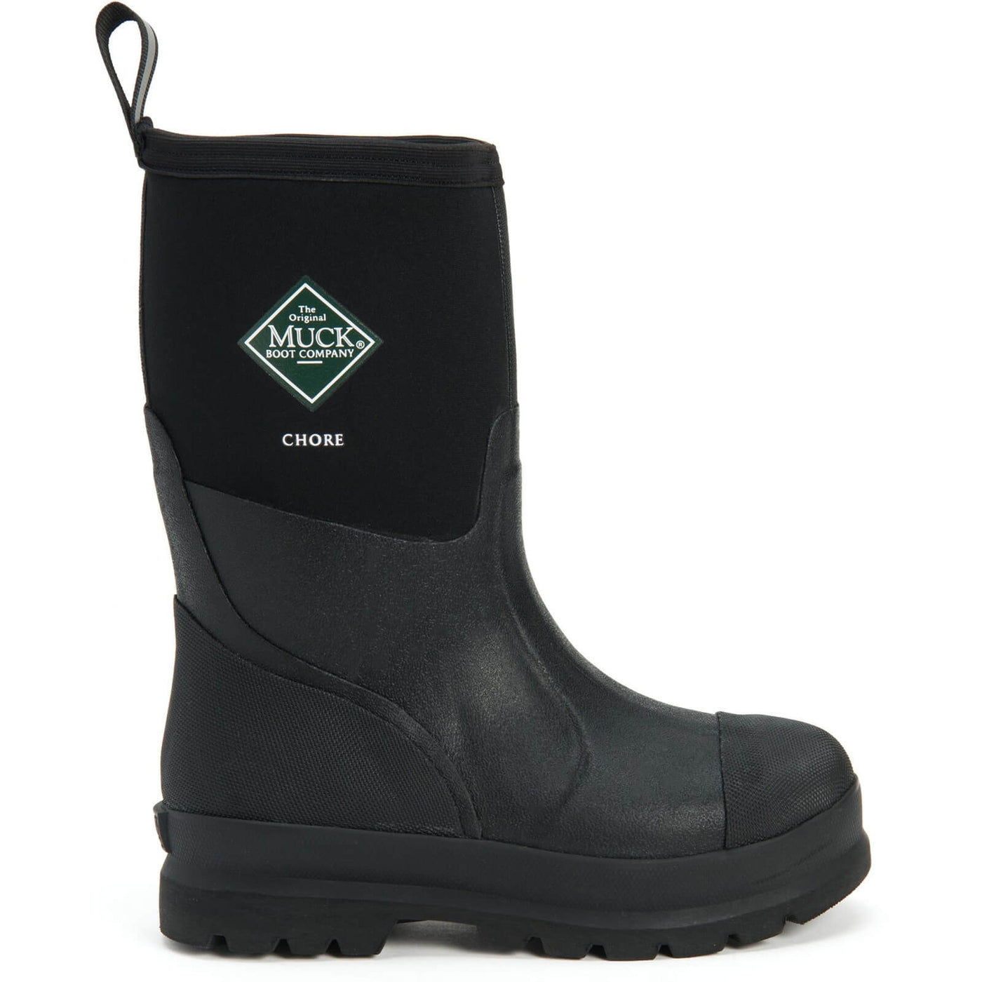 Muck Boots Chore Classic Mid Patterned Wellies Black 5#colour_black