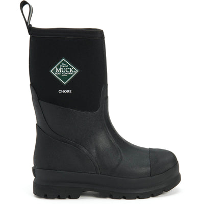 Muck Boots Chore Classic Mid Patterned Wellies Black 5#colour_black