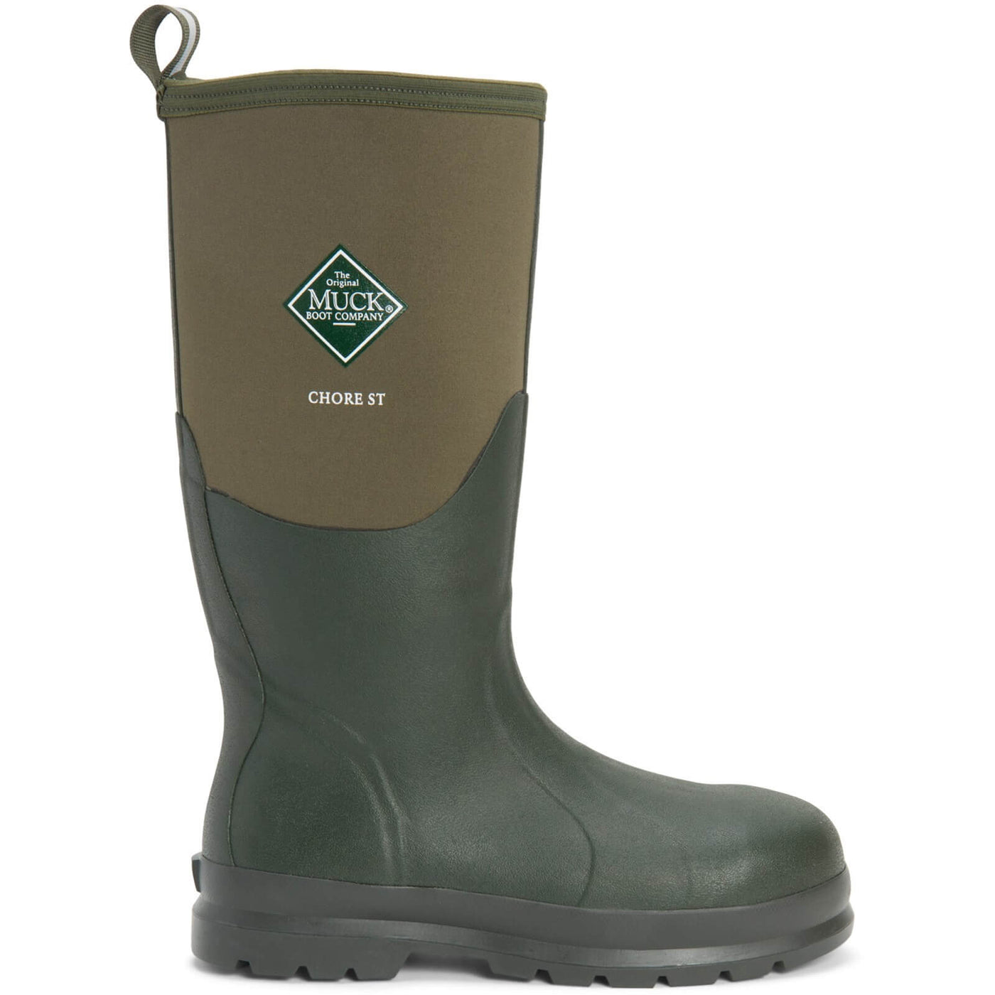 Muck Boots Chore Classic Steel Safety Wellington Boots Moss 5#colour_moss