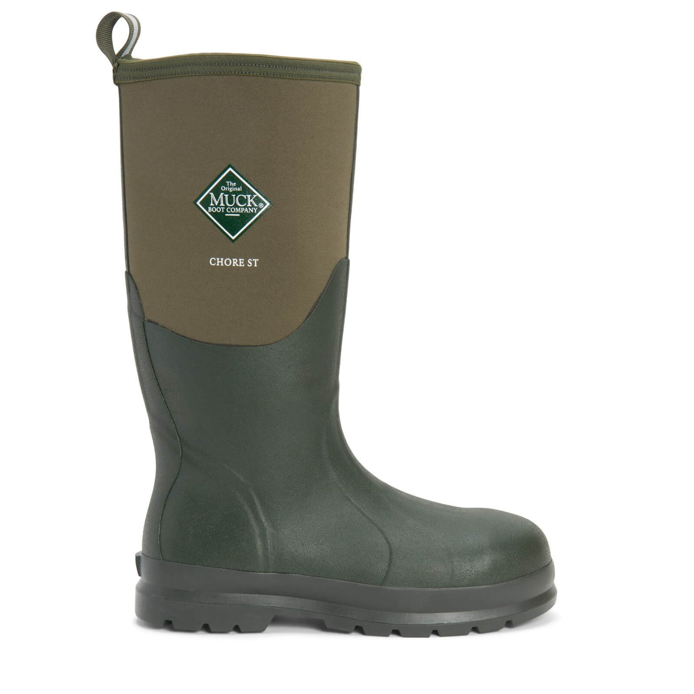 Muck Boots Chore Classic Steel Safety Wellington Boots Moss 8#colour_moss