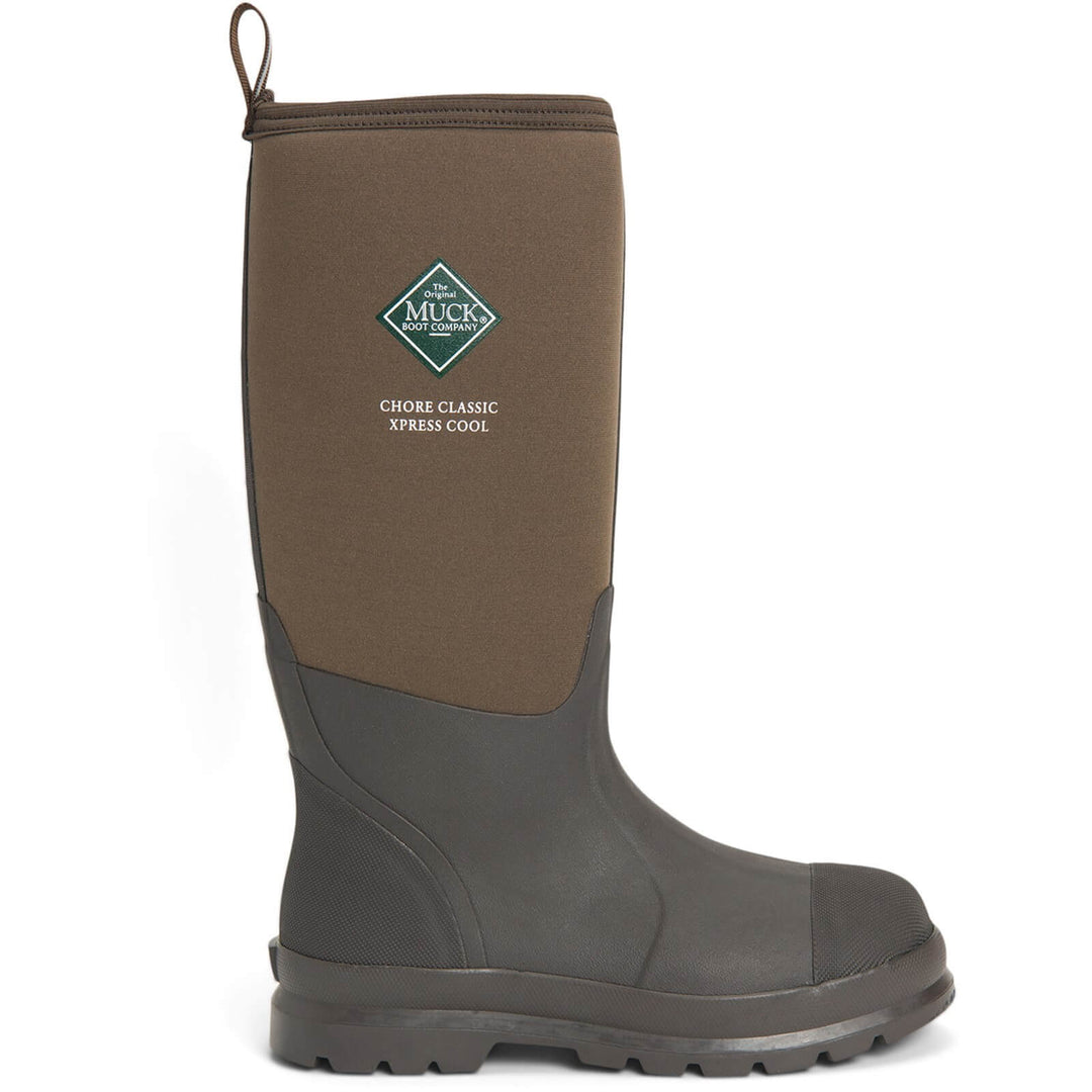 Muck Boots Chore Classic Tall Xpress Cool Wellies Bark 6#colour_bark