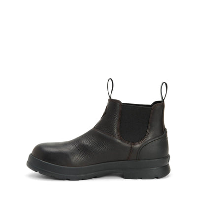 Muck Boots Chore Farm Leather Chelsea Boots Black Coffee 3#colour_black-coffee