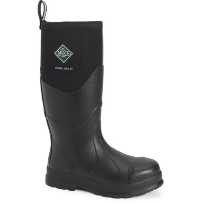 Muck Boots Chore Max S5 Safety Wellies Black 1#colour_black
