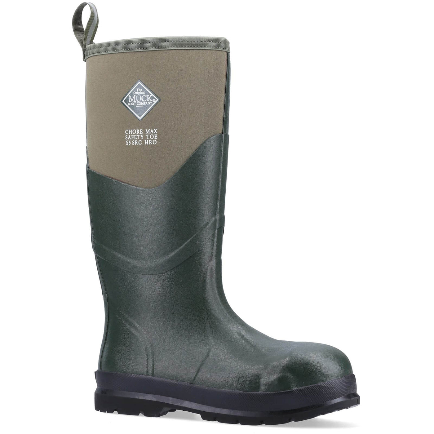 Muck Boots Chore Max S5 Safety Wellies Moss 1#colour_moss