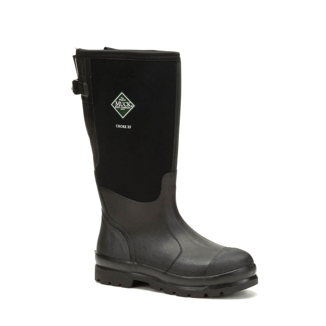 Muck Boots Chore XF Gusset Classic Work Wellingtons Black 6#colour_black