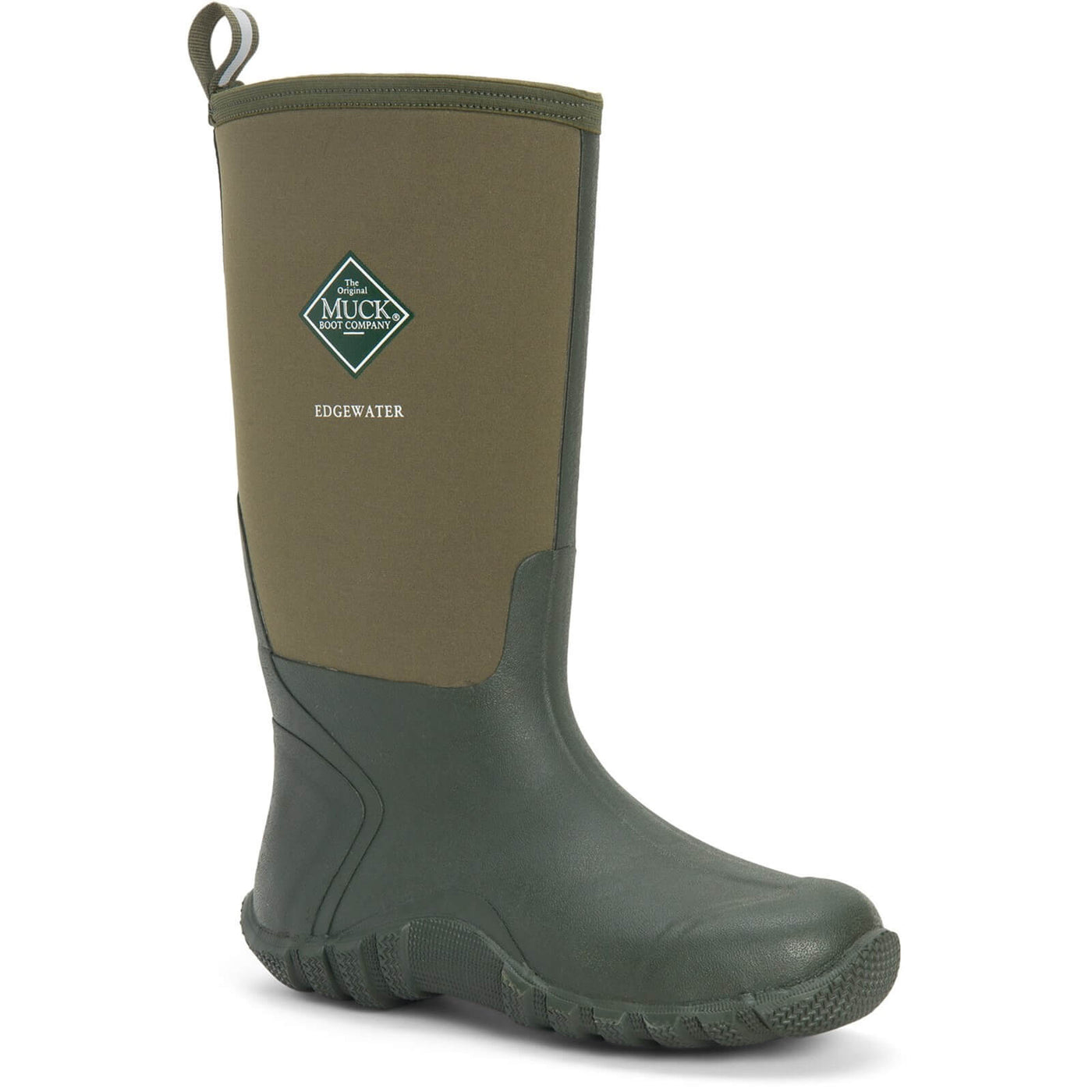 Muck Boots Edgewater Hi Patterned Wellies Moss 1#colour_moss