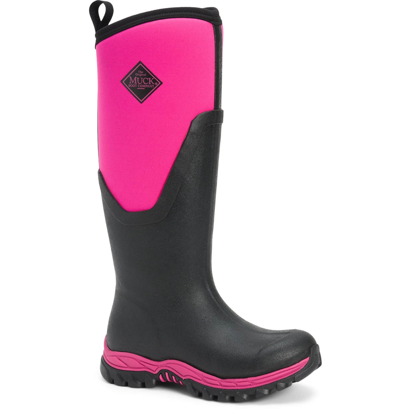 Muck Boots MB Arctic Sport II Tall Wellies Black/Pink 1#colour_black-pink