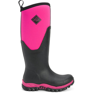 Muck Boots MB Arctic Sport II Tall Wellies Black/Pink 5#colour_black-pink