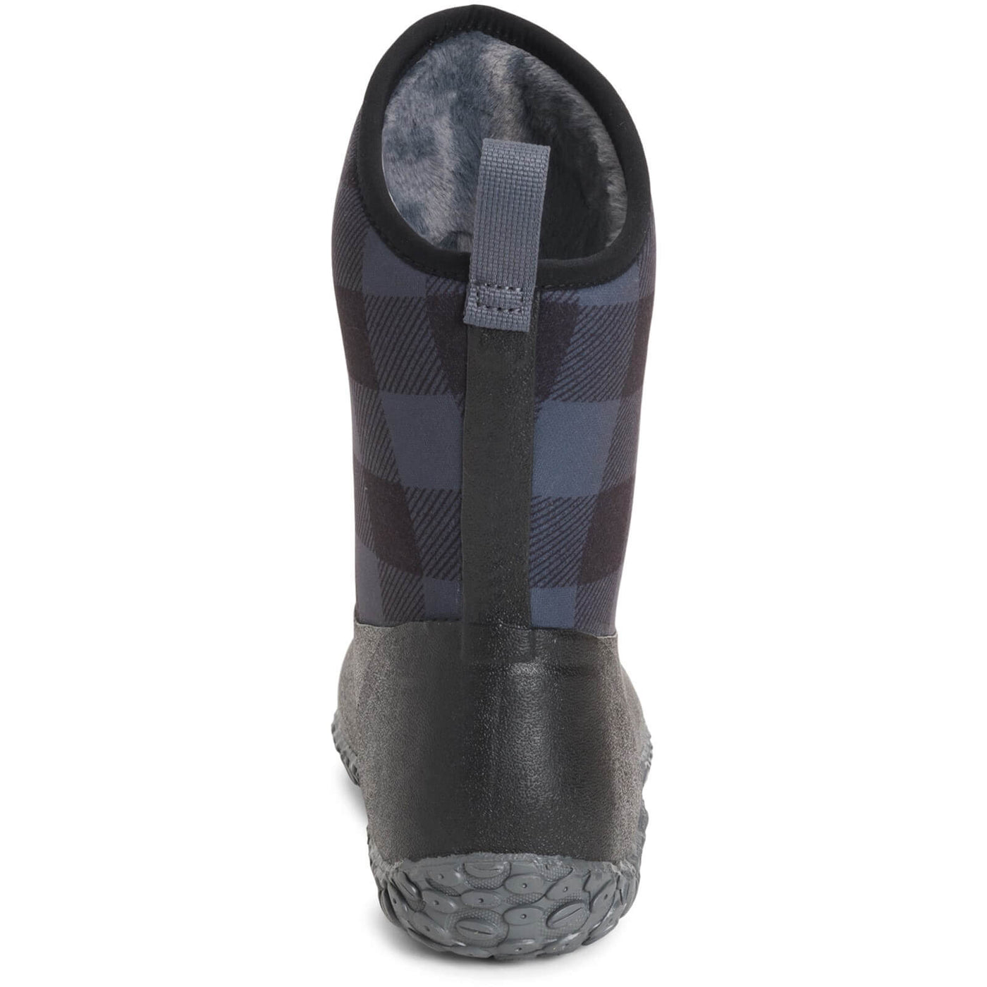 Muck Boots Muckster II Mid Wellington Boots Black/Grey Plaid 2#colour_black-grey-plaid