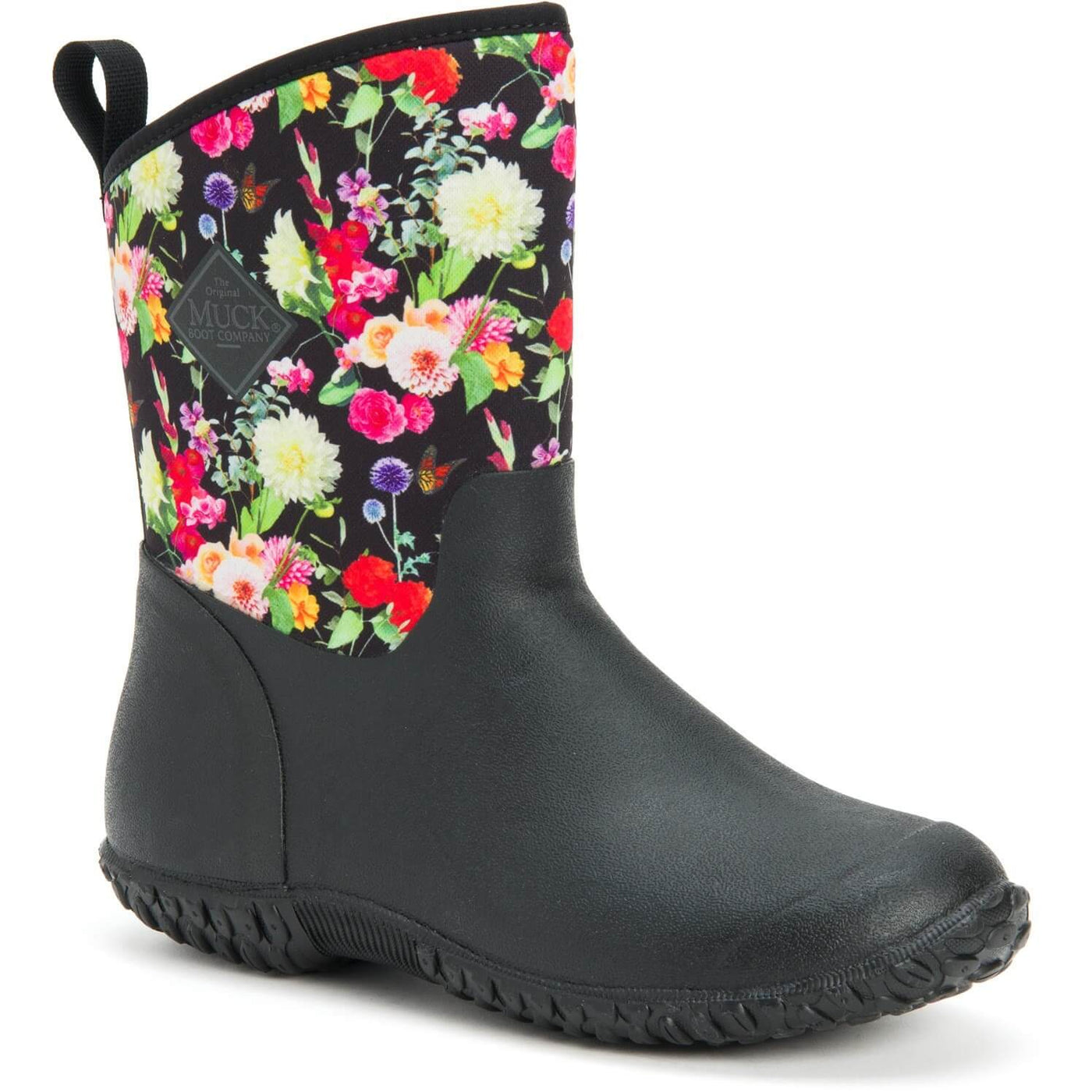 Muck Boots Muckster II Slip On Short Boots Night Floral 1#colour_night-floral