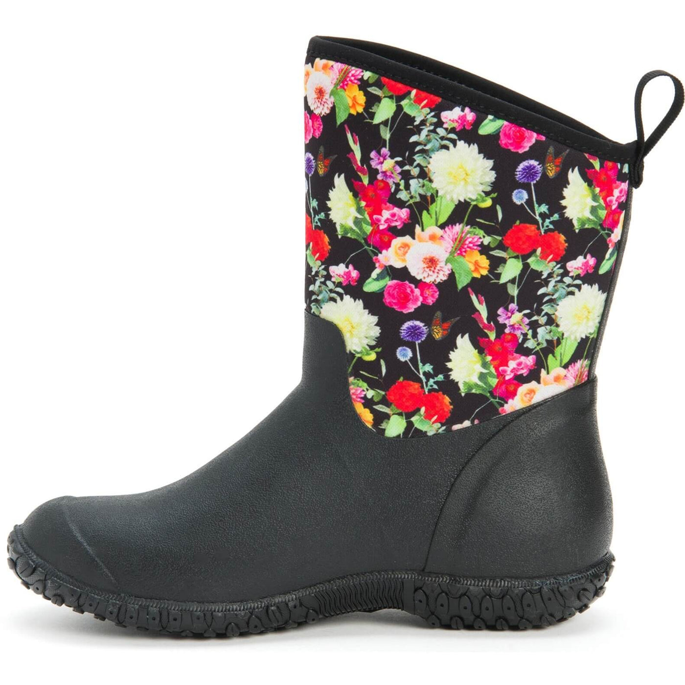 Muck Boots Muckster II Slip On Short Boots Night Floral 8#colour_night-floral