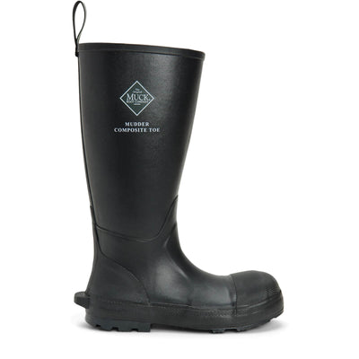 Muck Boots Mudder S5 Tall Safety Wellington Boots Black 8#colour_black