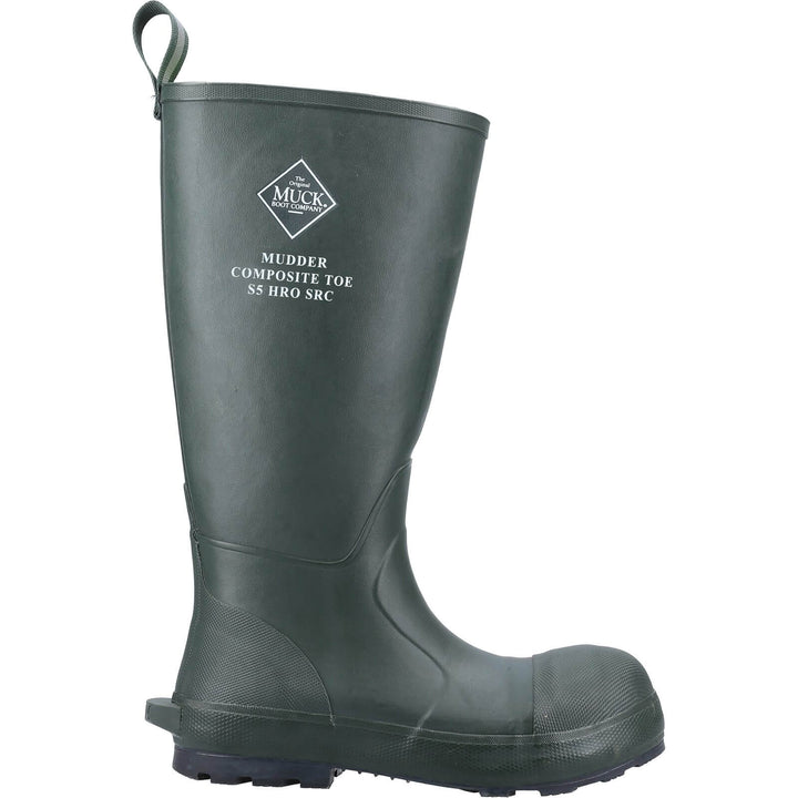 Muck Boots Mudder S5 Tall Safety Wellington Boots Moss 4#colour_moss-army-green