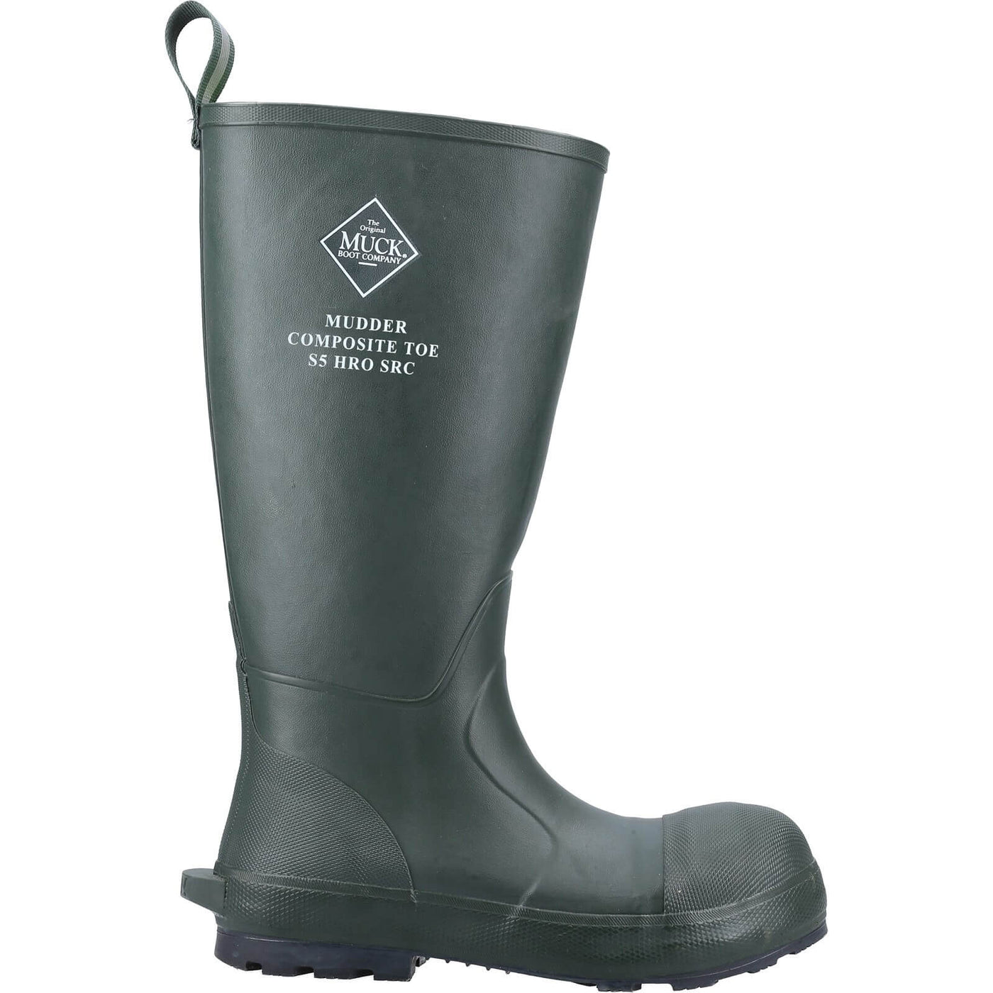 Muck Boots Mudder S5 Tall Safety Wellington Boots Moss 4#colour_moss