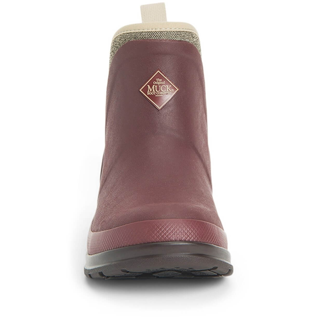 Muck Boots Originals Ankle Wellies Rum Raisin/Tweed Herringbone 3#colour_rum-raisin-tweed-herringbone