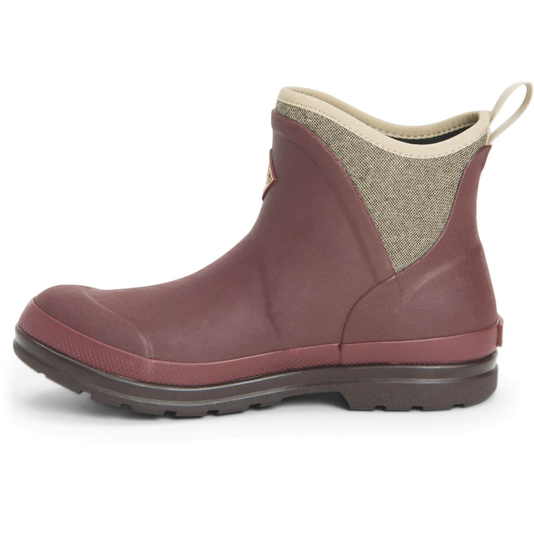 Muck Boots Originals Ankle Wellies Rum Raisin/Tweed Herringbone 7#colour_rum-raisin-tweed-herringbone