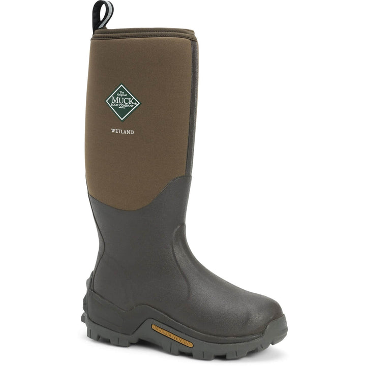 Muck Boots Wetland Hi Patterned Wellington Boots Bark 1#colour_bark