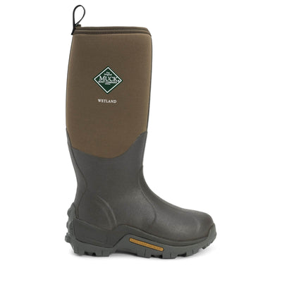 Muck Boots Wetland Hi Patterned Wellington Boots Bark 8#colour_bark