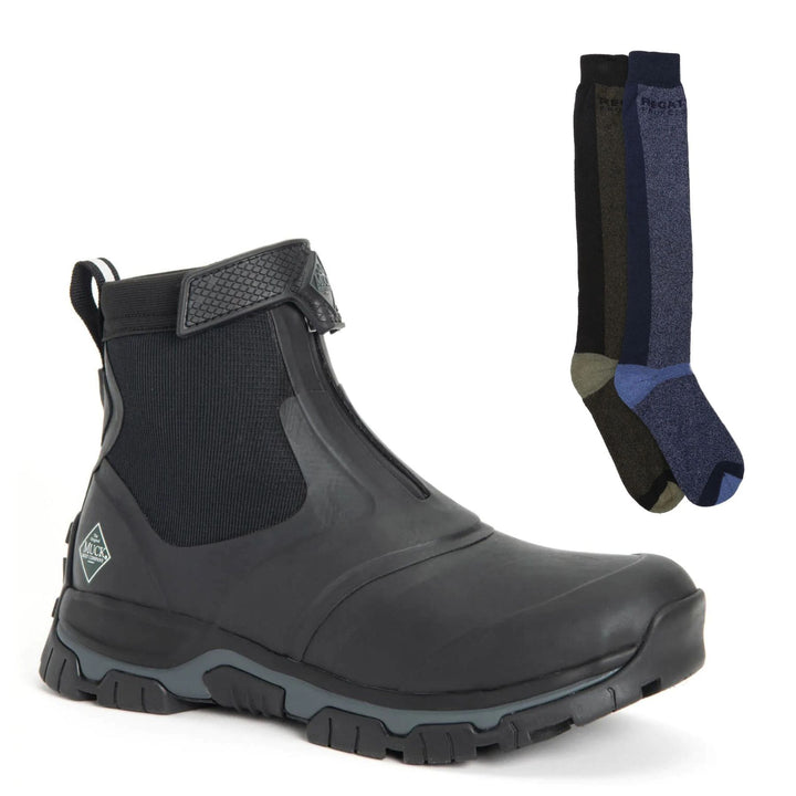 Muck Boots Apex Special Offer Pack - Mid Zip Wellies + 2 Pairs Welly Socks