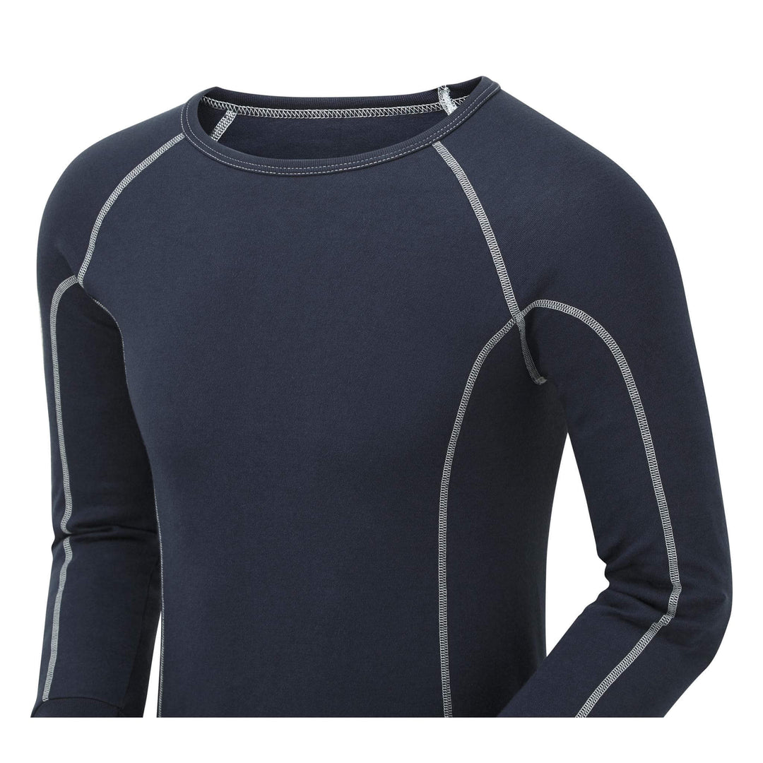 PULSAR BZ1501 Blizzard Mens Thermal Base Layer Shirt Navy Detail.jpg #colour_navy