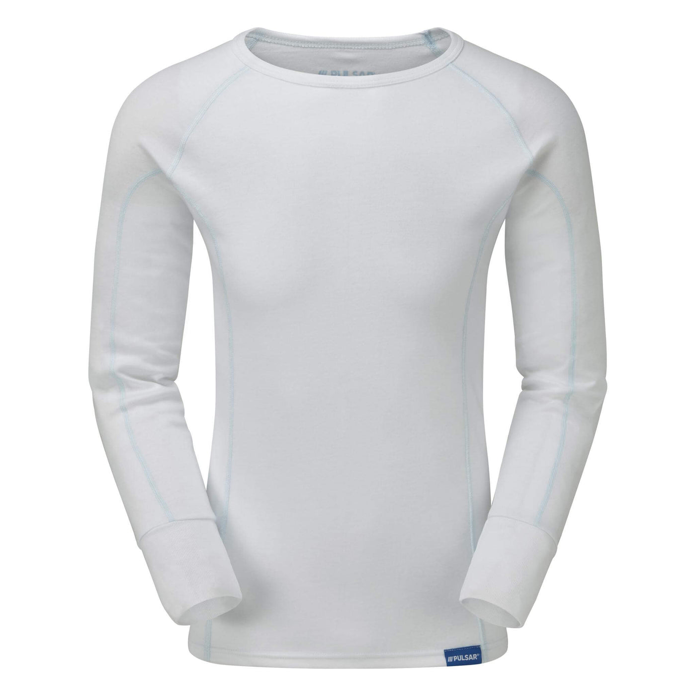 PULSAR BZ1501 Blizzard Mens Thermal Base Layer Shirt White Front.jpg #colour_white
