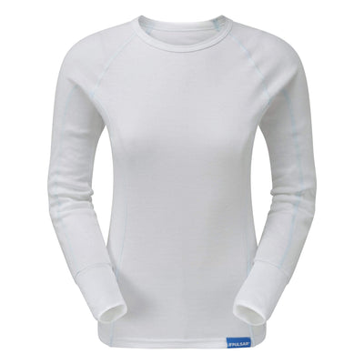 PULSAR BZ1550 Blizzard Ladies Thermal Long Sleeve Base Layer Shirt White Front.jpg #colour_white