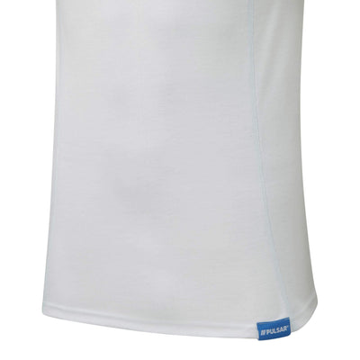 PULSAR BZ1551 Blizzard Ladies Thermal Short Sleeve Base Layer Shirt White Detail.jpg #colour_white