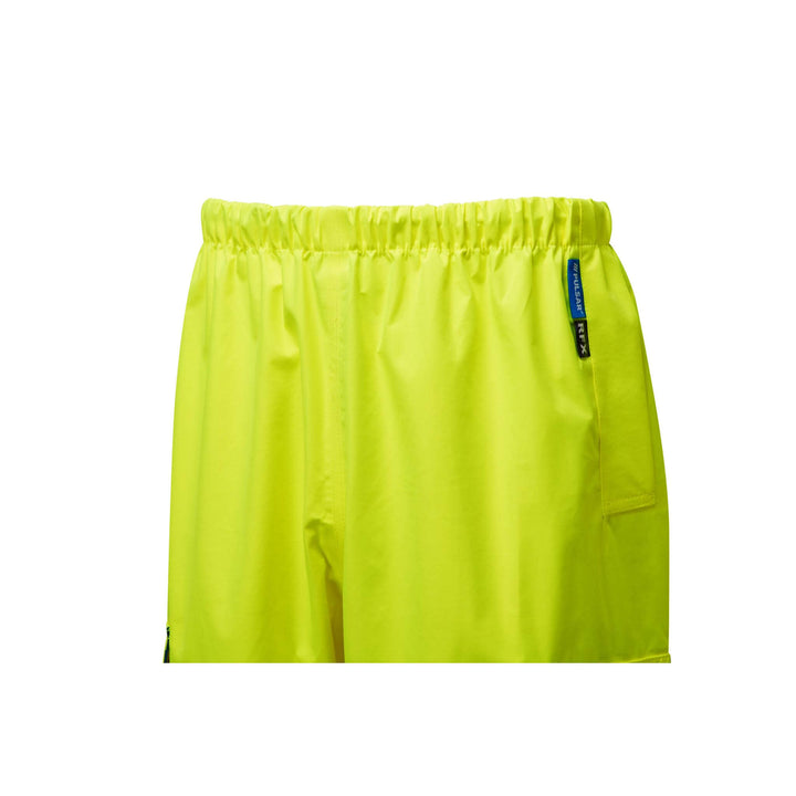 PULSAR EVO101 Evolution Hi Vis Waterproof Over Trousers Yellow Detail2.jpg #colour_yellow