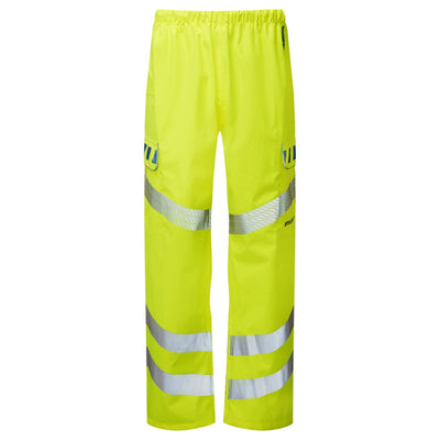 PULSAR EVO101 Evolution Hi Vis Waterproof Over Trousers Yellow Front.jpg #colour_yellow