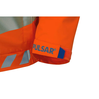 PULSAR EVO253 Rail Spec Evolution Hi Vis Waterproof Bomber Jacket Orange Wrist Cuff.jpg #colour_orange