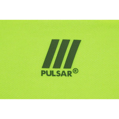 PULSAR LFE900 LIFE Mens Sustainable Polo Shirt Yellow Detail Branding  #colour_yellow