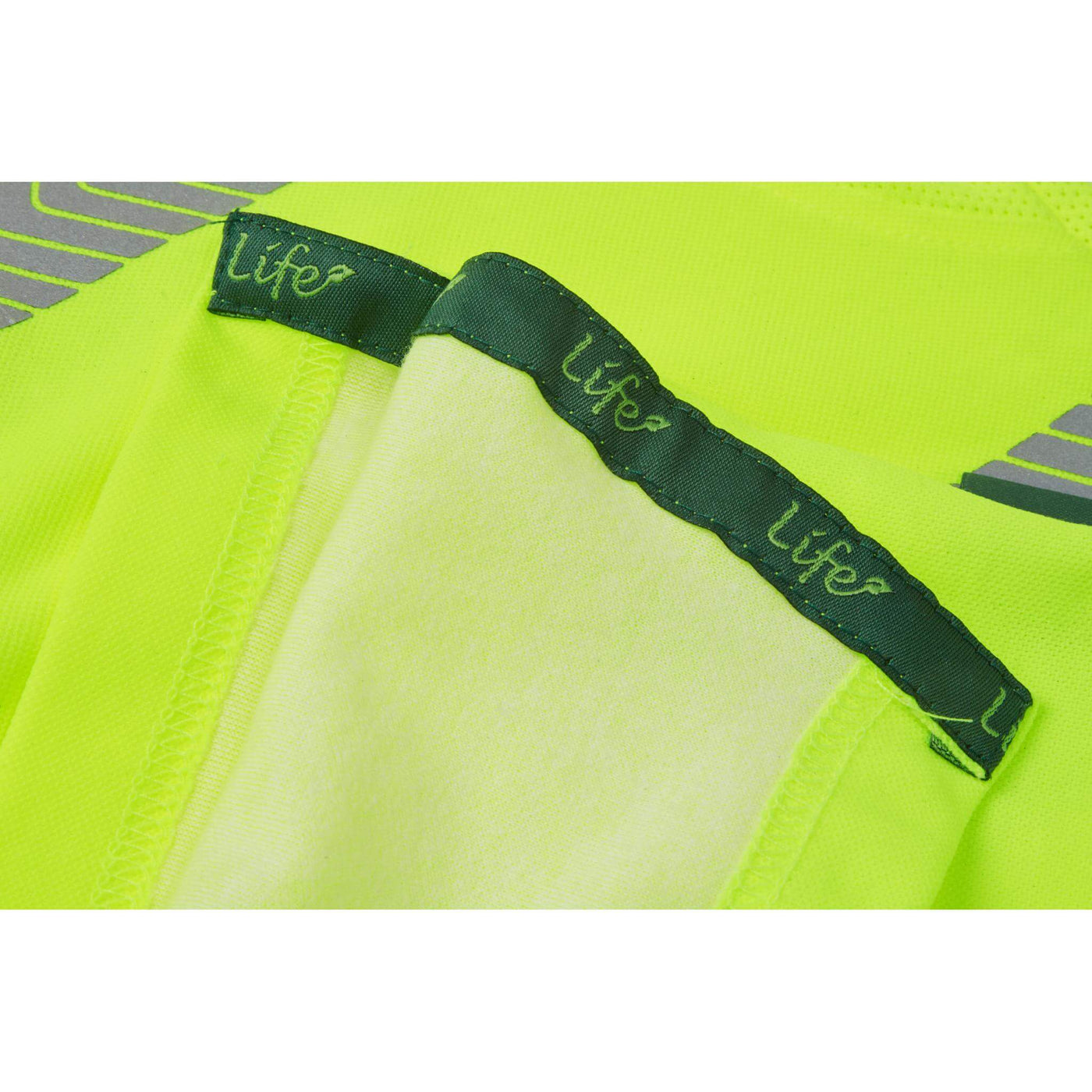 PULSAR LFE900 LIFE Mens Sustainable Polo Shirt Yellow Detail Logo  #colour_yellow