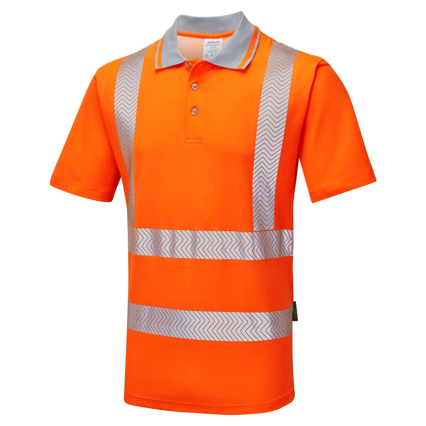 PULSAR LFE901 LIFE Mens Sustainable Polo Shirt Orange Angle  #colour_orange