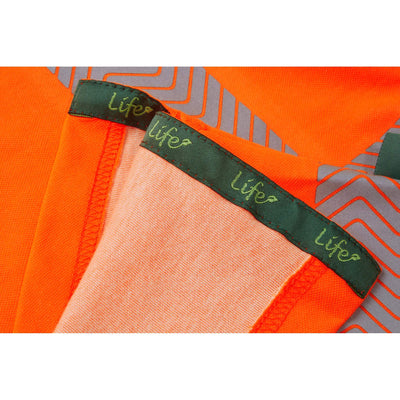PULSAR LFE901 LIFE Mens Sustainable Polo Shirt Orange Detail Logo  #colour_orange