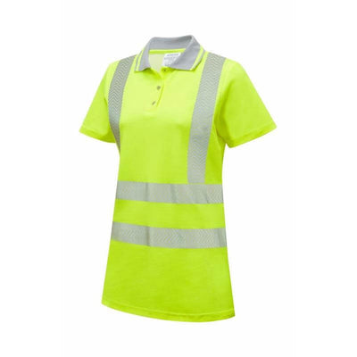 PULSAR LFE950 LIFE Ladies Sustainable Polo Shirt Yellow angle.jpg #colour_yellow