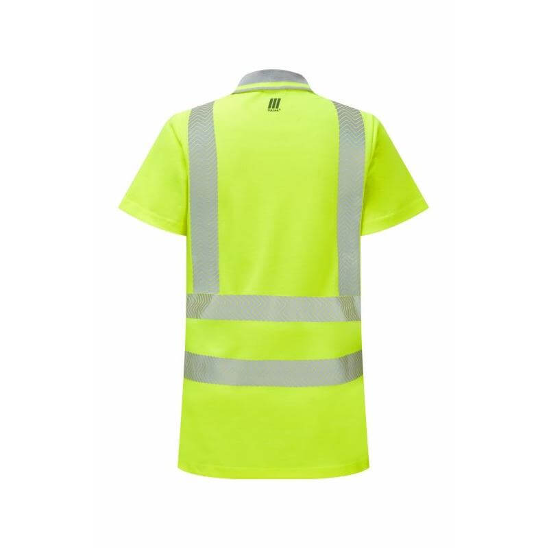 PULSAR LFE950 LIFE Ladies Sustainable Polo Shirt Yellow back.jpg #colour_yellow