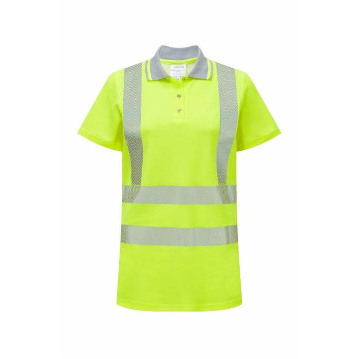 PULSAR LFE950 LIFE Ladies Sustainable Polo Shirt Yellow front  #colour_yellow