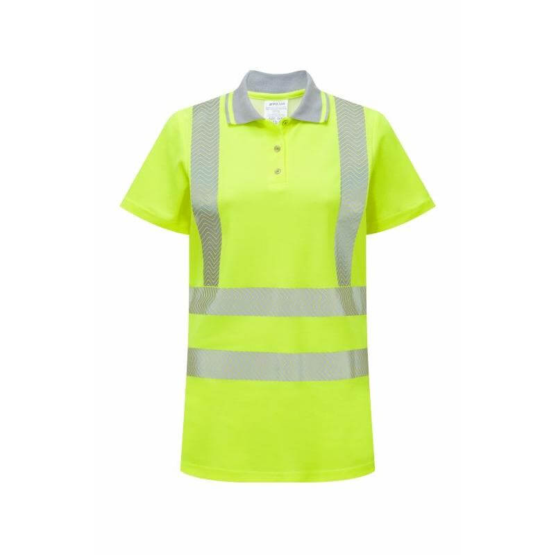 PULSAR LFE950 LIFE Ladies Sustainable Polo Shirt Yellow front  #colour_yellow