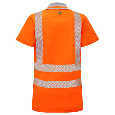PULSAR LFE951 LIFE Ladies Sustainable Polo Shirt Orange Back  #colour_orange
