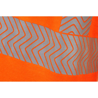 PULSAR LFE951 LIFE Ladies Sustainable Polo Shirt Orange Detail Reflective Tape  #colour_orange