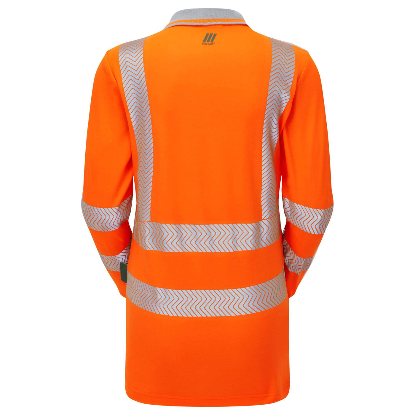 PULSAR LFE954 LIFE Ladies Long Sleeve Sustainable Polo Shirt Orange Back  #colour_orange