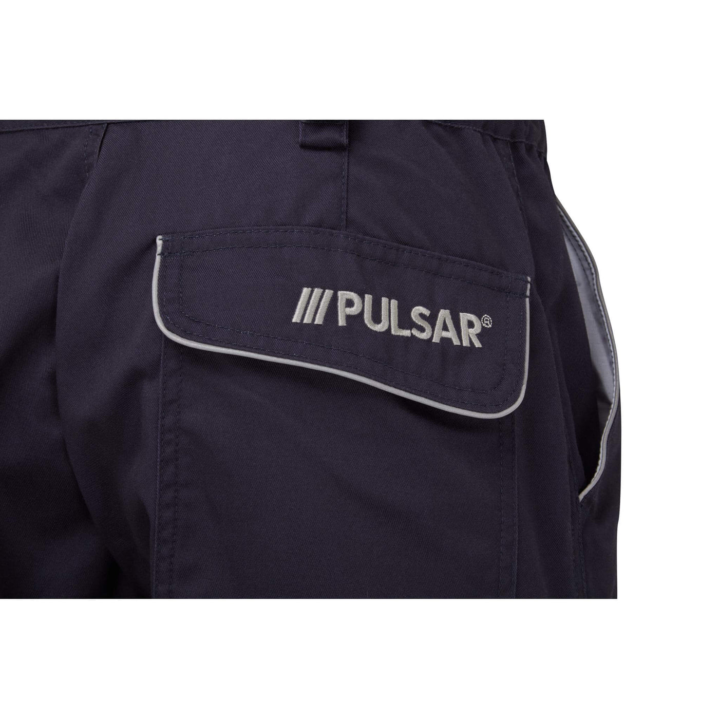 PULSAR P513 REF Navy Combat Trousers Navy Logo Detail.jpg #colour_navy
